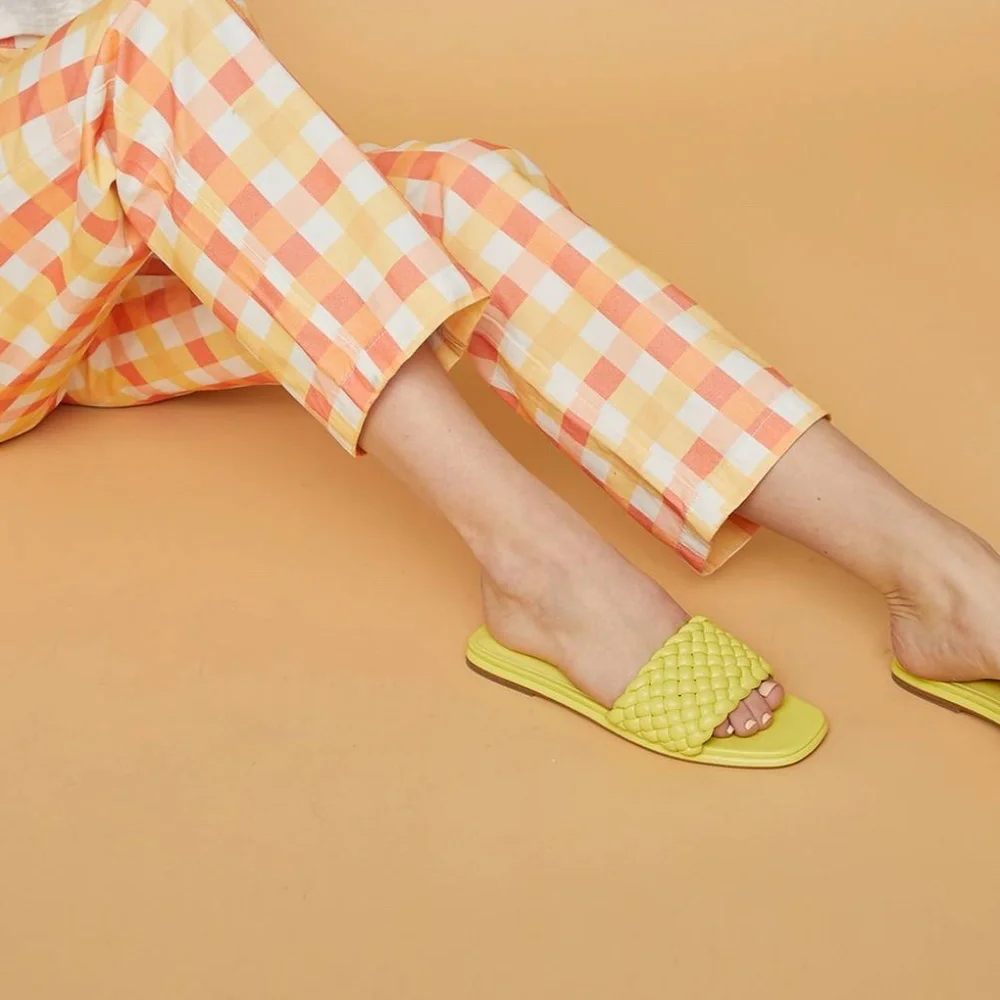 NEW Free People Women's She's All That Plaid Crop ANKLE High Waist Pants NWT - Picture 5 of 9